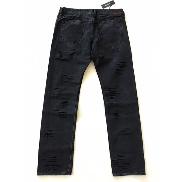 $228 Diesel Men's Buster Regular Slim Tapered Destroy Jeans 084PQ Black Size 34 - Picture 7 of 12